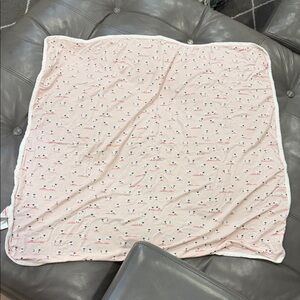Magnetic Me Pink and White Puppy Baby Blanket